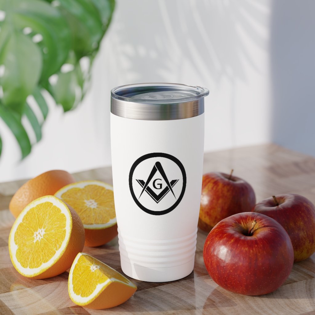 Master Mason Blue Lodge Ringneck Tumbler - 20oz Square & Compass G - Bricks Masons