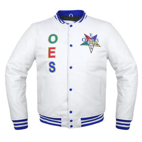OES Jacket - White Leather - Bricks Masons