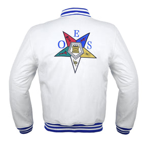 OES Jacket - White Leather - Bricks Masons