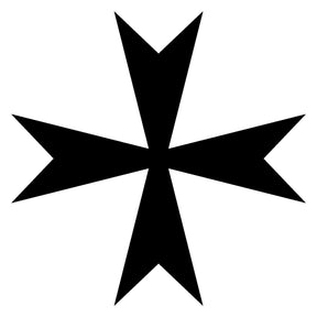 Order Of Malta Commandery Wallet - Handmade Leather Light & Dark Brown - Bricks Masons