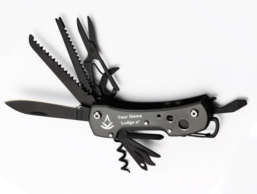 Past Master Blue Lodge Pocket Knife - Multifunctional - Bricks Masons