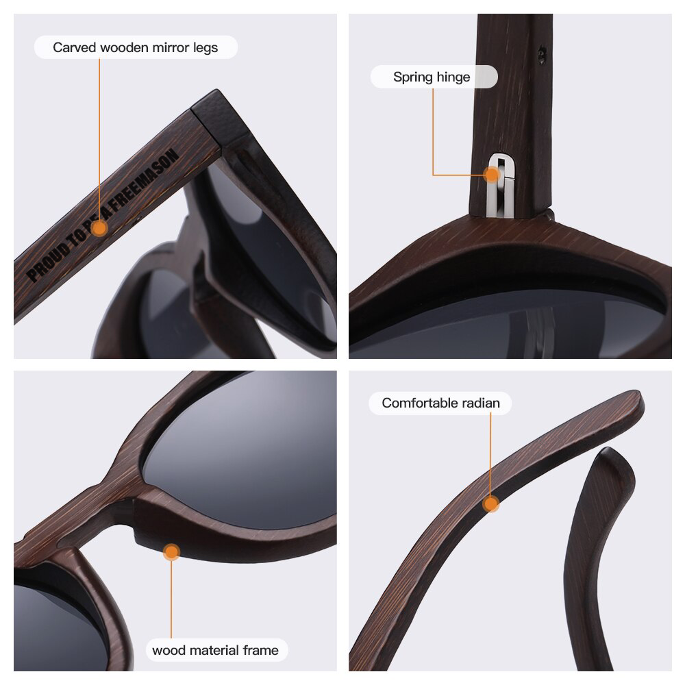 Past Master Blue Lodge Sunglasses - Various UV Lenses Colors - Bricks Masons