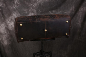 Past Master Blue Lodge Travel Bag - Genuine Vintage Leather - Bricks Masons