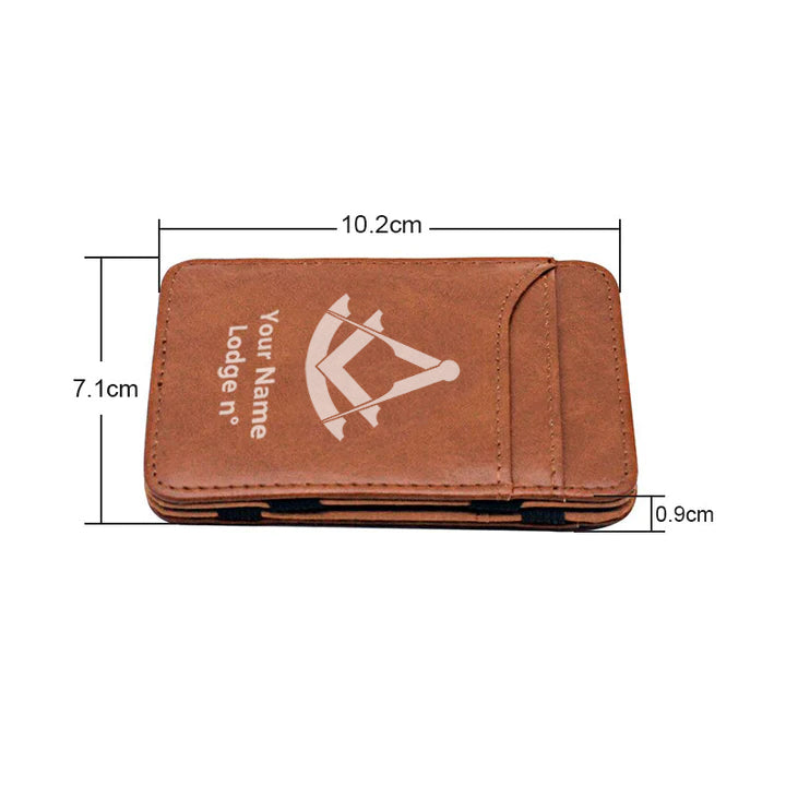 Past Master Blue Lodge Wallet - Black & Brown - Bricks Masons