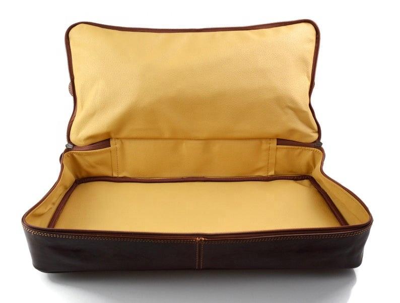 Royal Arch Chapter Travel Bag - Genuine Light Brown Leather - Bricks Masons