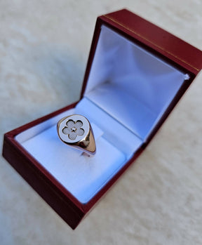 Masonic Ring - Forget Me Not 18K Rose Gold - Bricks Masons