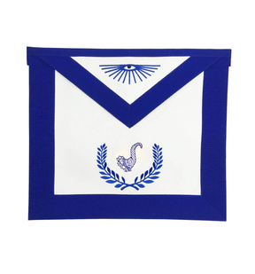 Senior Steward Blue Lodge Officer Apron - Royal Blue with Wreath - Bricks Masons