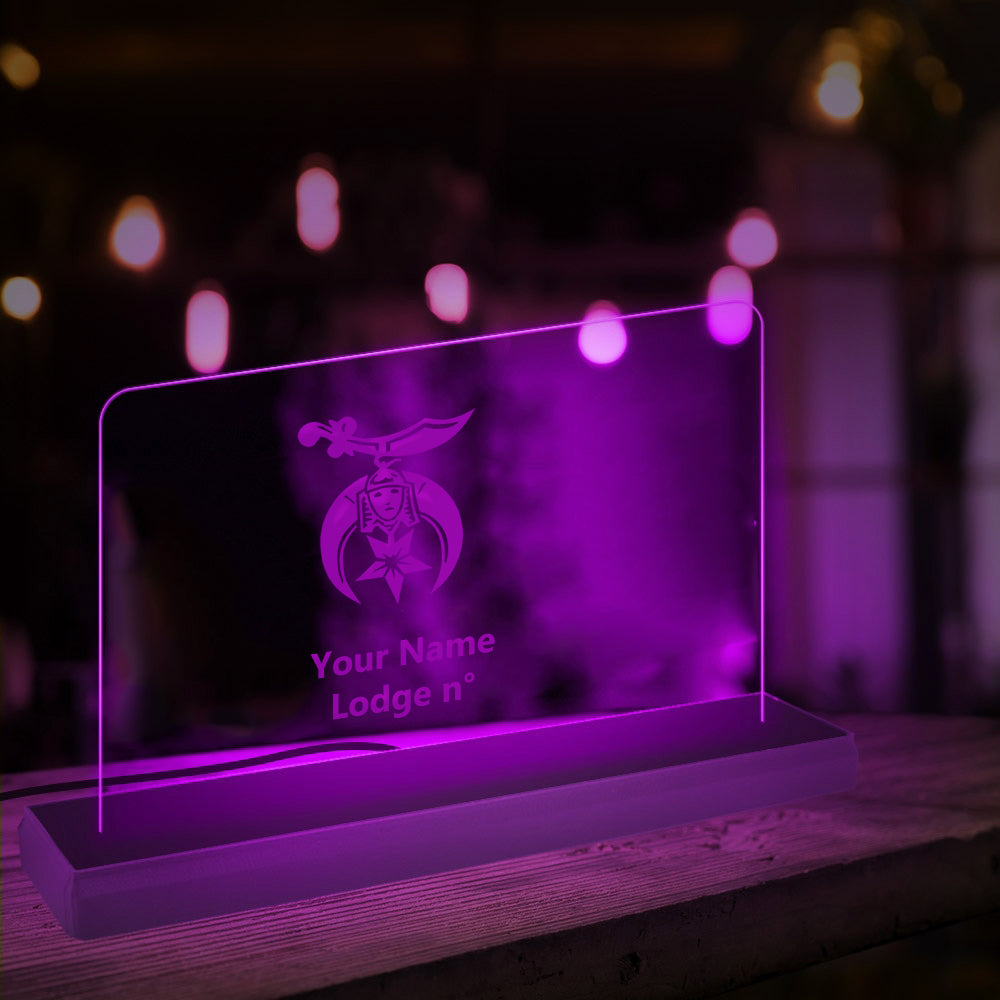Shriners LED Sign - 3D Glowing light - Bricks Masons