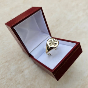 Knights Templar Commandery Ring - 9K Gold - Bricks Masons